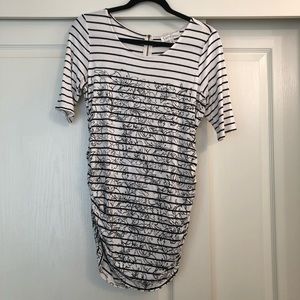 Jessica Simpson ruched striped maternity top - M